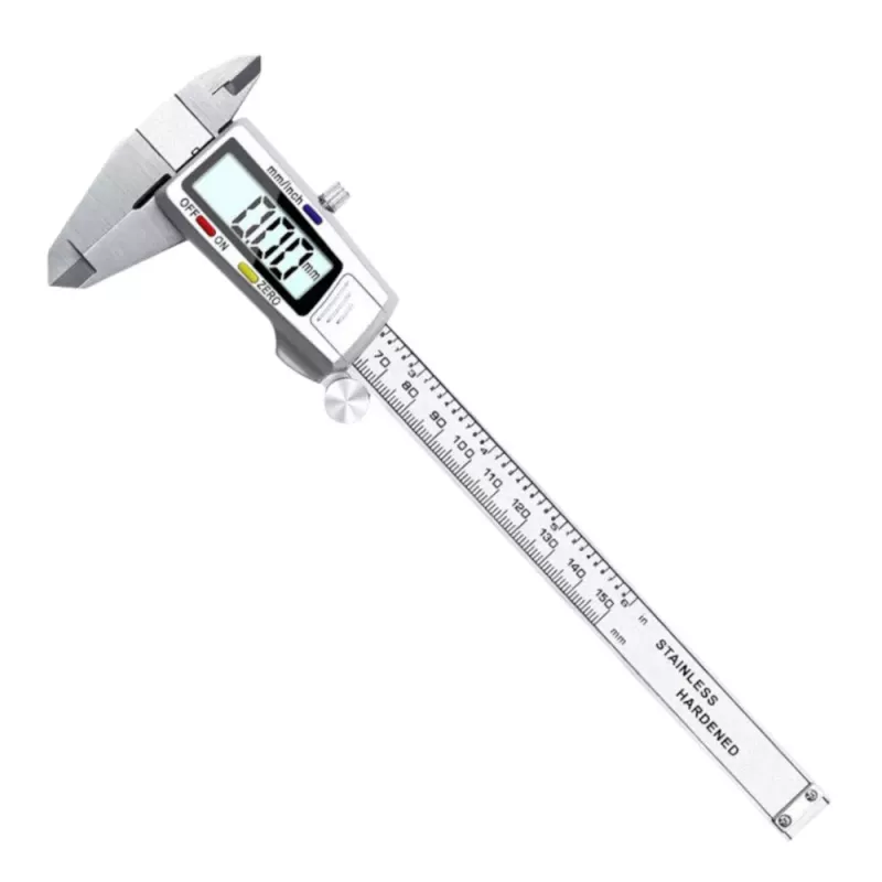 LEAN Calibre digital electrónico LCD de precisión, acero inoxidable, 150 mm