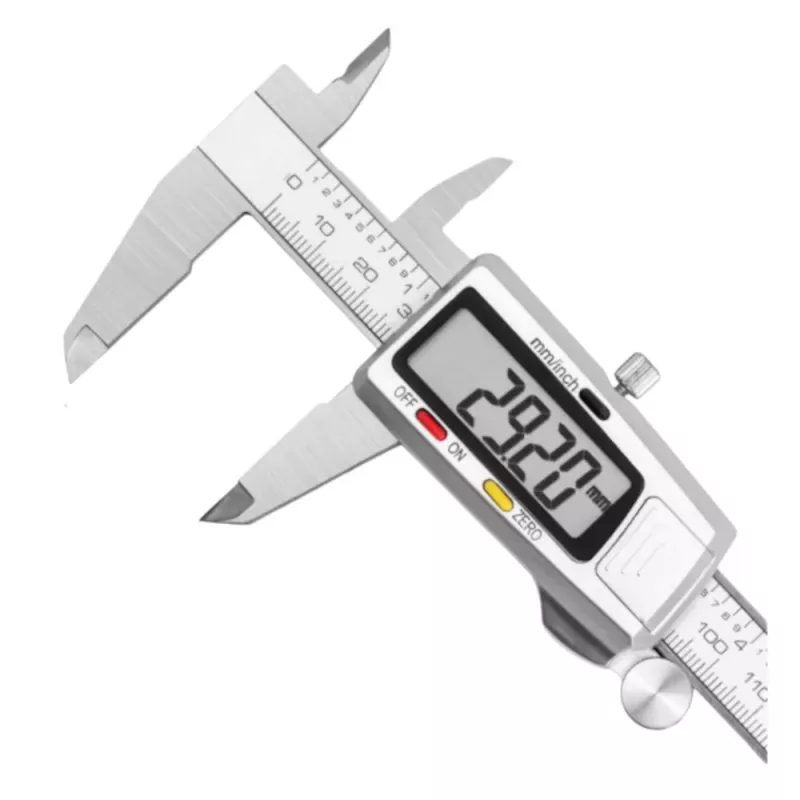 LEAN Calibre digital electrónico LCD de precisión, acero inoxidable, 150 mm