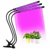 LEAN Lámpara LED para cultivar e iluminar plantas, triple módulo, con pinza