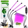 LEAN Lámpara LED para cultivar e iluminar plantas, triple módulo, con pinza