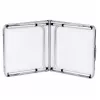 Mesa de camping plegable LEAN con sistema de maleta de altura ajustable, blanco