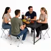 Conjunto de muebles de camping LEAN mesa plegable 4 taburetes negro maleta