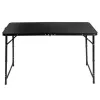 Conjunto de muebles de camping LEAN mesa plegable 4 taburetes negro maleta