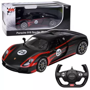 Porsche 918 Spyder Performance radiocontrol coche RC negro Rastar 1:14