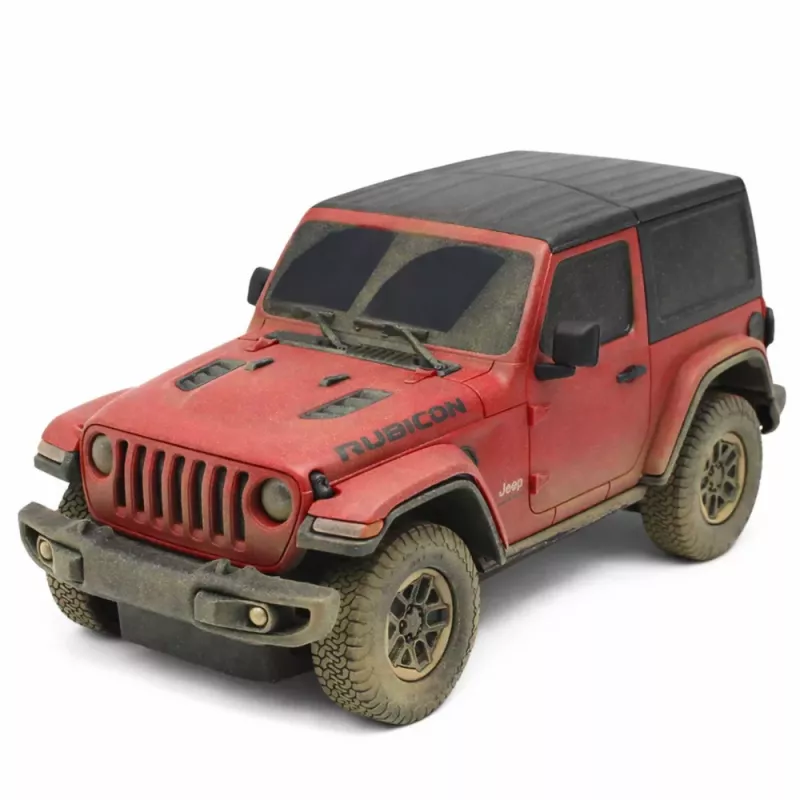 JEEP Wrangler Rubicon-Muddy coche teledirigido RC rojo Rastar 1:24