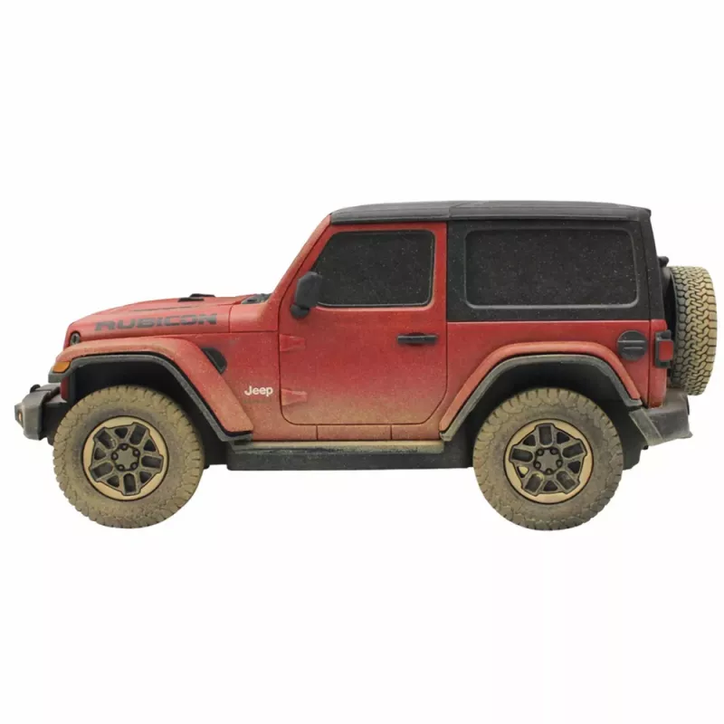 JEEP Wrangler Rubicon-Muddy coche teledirigido RC rojo Rastar 1:24