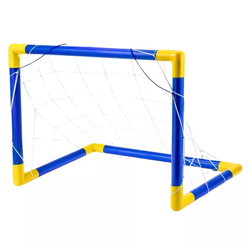 LEAN TOYS conjunto deportivo para jugar al fútbol, portería, balón, bomba 62x40cm