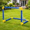 LEAN TOYS conjunto deportivo para jugar al fútbol, portería, balón, bomba 62x40cm
