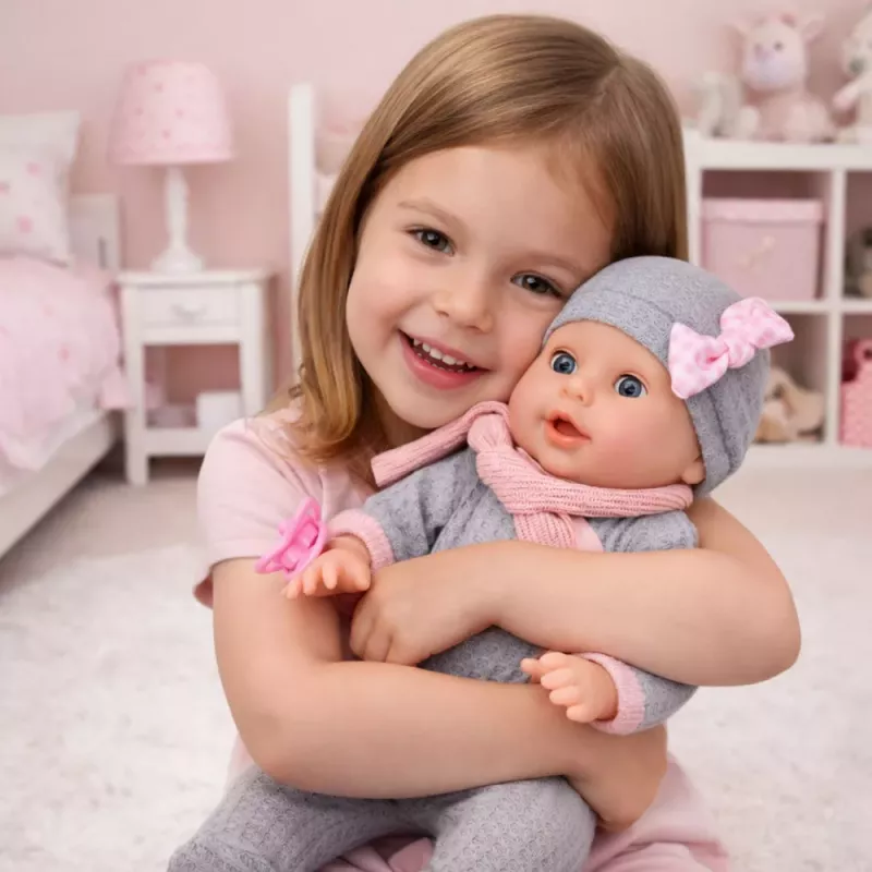 LEAN TOYS muñeca bebé accesorios de cuidado biberón orinal 35 cm