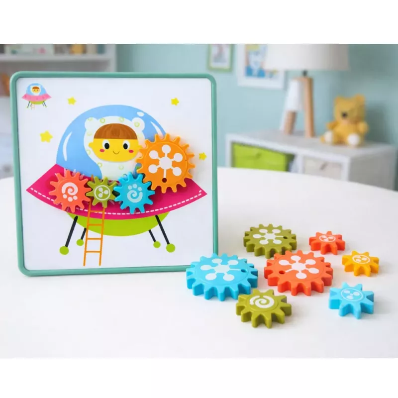 LEAN TOYS puzzle geométrico creativo mosaico engranajes 25 uds.