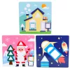 LEAN TOYS puzzle geométrico creativo mosaico juguete educativo 35 piezas