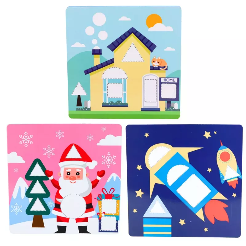 LEAN TOYS puzzle geométrico creativo mosaico juguete educativo 35 piezas