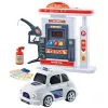 LEAN TOYS coche de policía interactivo con gasolinera, luz, sonido y humo