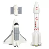 LEAN TOYS conjunto espacial cosmonautas torre de lanzamiento cohete transbordador bloques de construcción 300 piezas