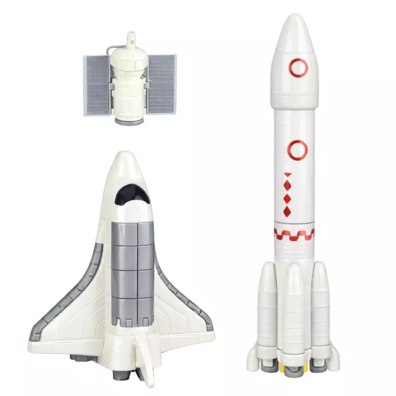 LEAN TOYS conjunto espacial cosmonautas torre de lanzamiento cohete transbordador bloques de construcción 300 piezas