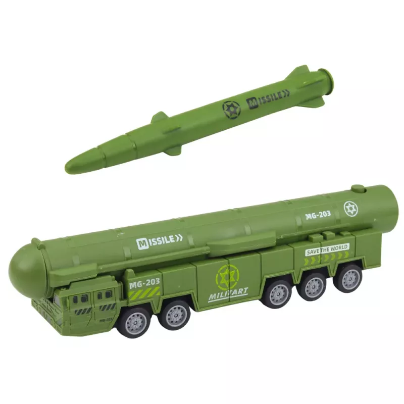 LEAN TOYS conjunto militar con camión, cazas y lanzacohetes motorizado