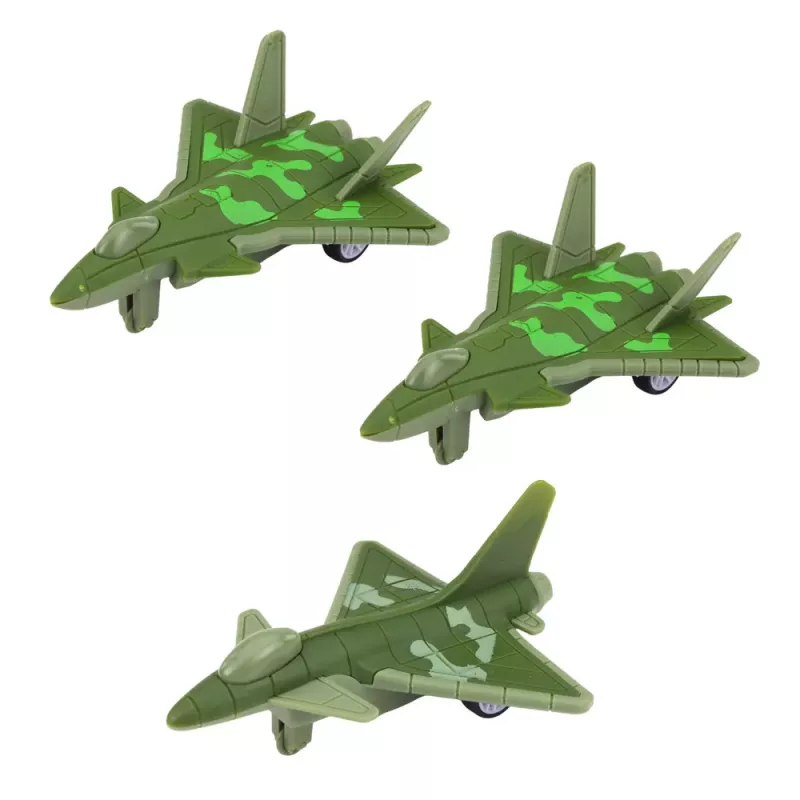 LEAN TOYS conjunto militar con camión, cazas y lanzacohetes motorizado