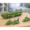 LEAN TOYS conjunto militar con camión, cazas y lanzacohetes motorizado
