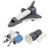 LEAN TOYS conjunto espacial cohete transbordador satélite vehículo de transporte