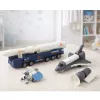 LEAN TOYS conjunto espacial cohete transbordador satélite vehículo de transporte