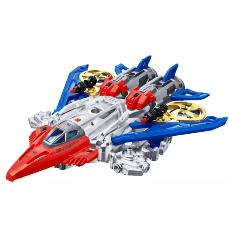 LEAN TOYS robot Fighter Combat 2 en 1 luces sonidos rojo-azul 29 uds.