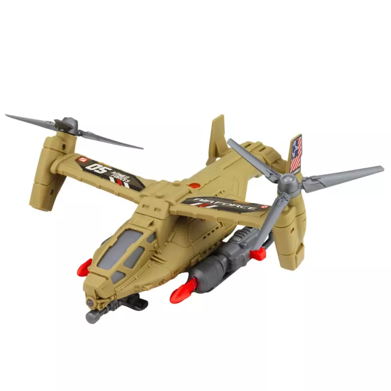 LEAN TOYS conjunto militar: helicóptero del ejército, tanque, aerodeslizador, base de soldados