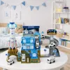 LEAN TOYS estación espacial interactiva cohete de aparcamiento con luz y sonido