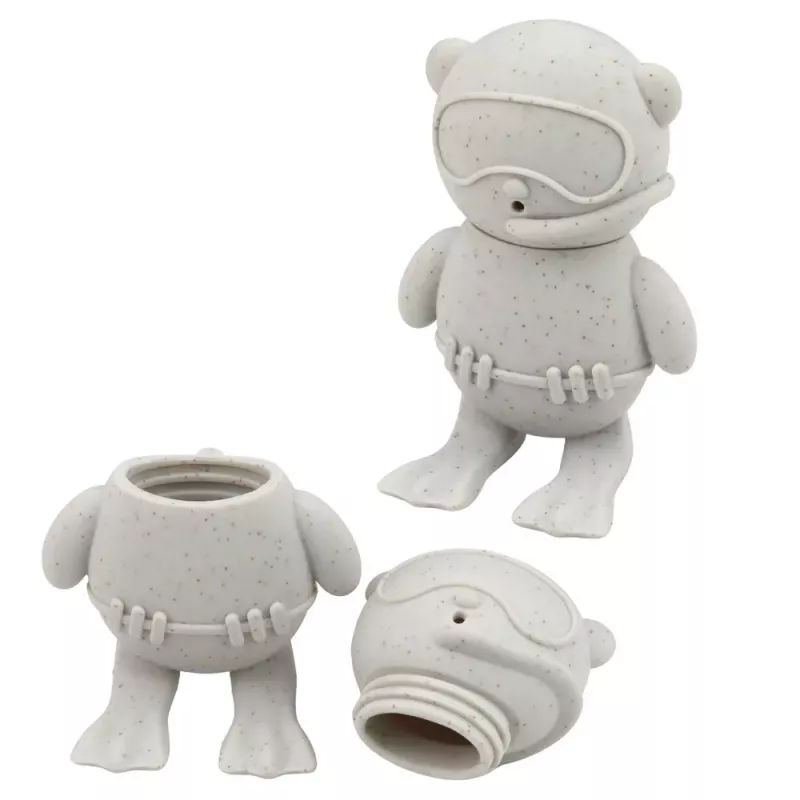 LEAN TOYS juguetes de baño educativos figuras sensoriales de goma pastel 4 uds.