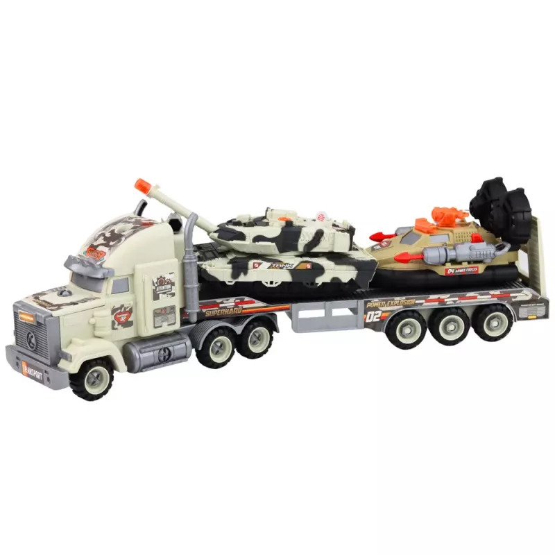 LEAN TOYS conjunto militar camión del ejército tanque aerodeslizador soldado