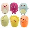 LEAN TOYS juguetes de baño educativos figuras sensoriales de goma pastel 6 uds.