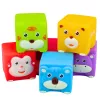 LEAN TOYS conjunto de bloques de goma blanda educativos animales multicolor 6 uds.