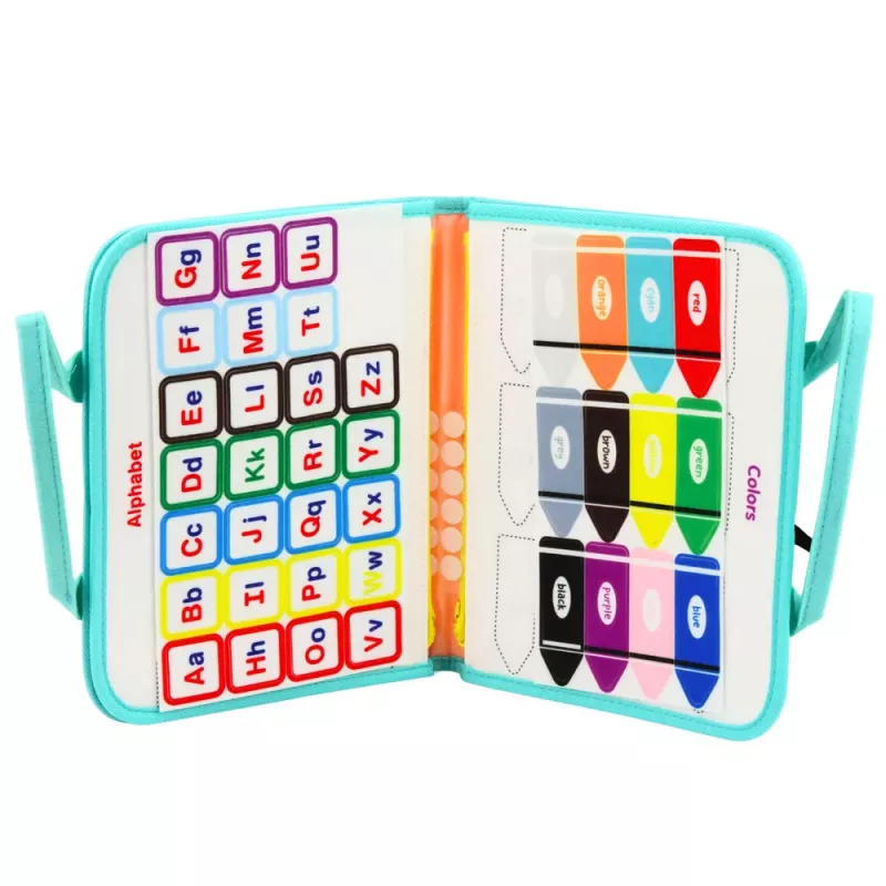 LEAN TOYS libro sensorial de fieltro, educativo, sensorial, maleta sirena