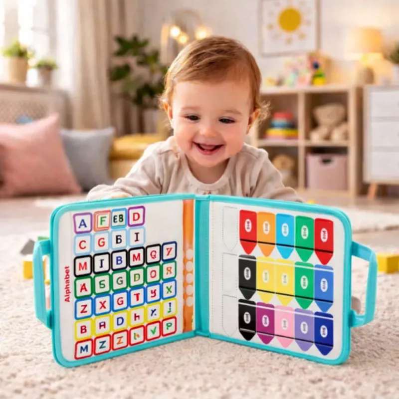 LEAN TOYS libro sensorial de fieltro, educativo, sensorial, maleta sirena