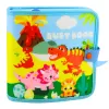 LEAN TOYS libro educativo sensorial de fieltro 3D dinosaurios