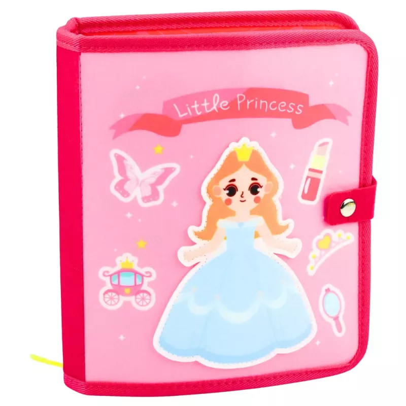LEAN TOYS libro educativo sensorial de fieltro 3D princesa rosa