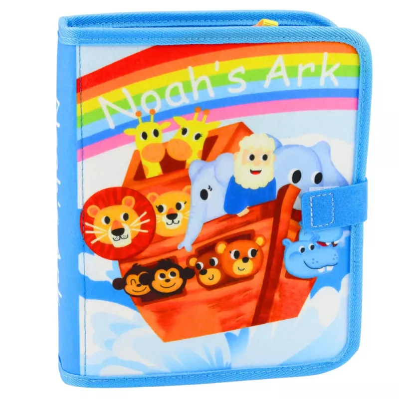 LEAN TOYS libro educativo sensorial de fieltro 3D animales del arca de Noé
