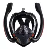 LEAN TOYS Máscara de buceo con esnórquel Full Face AntiFog DryTop negra L/XL