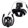 LEAN TOYS Máscara de buceo con esnórquel Full Face AntiFog DryTop negra L/XL