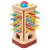 LEAN TOYS Juego de habilidad de madera Torre Palos Pelotas Dados 37 piezas