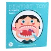 LEAN TOYS Set de pequeño dentista de madera Libro magnético Dientes Herramientas