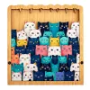 LEAN TOYS Puzzle de madera Gatitos Juego educativo Puzzle Marco Bolsa 62 piezas