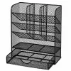 LEAN TOYS Organizador de escritorio de metal para bolígrafos y accesorios, negro
