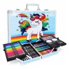 LEAN Set de manualidades para niños Unicornio Maletín azul 150 piezas