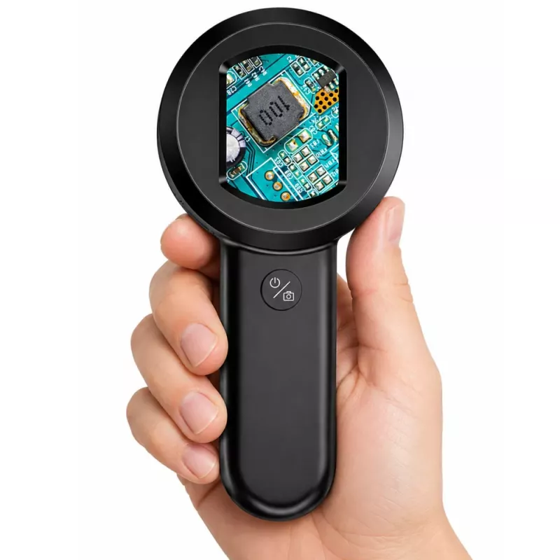 LEAN TOYS Microscopio de mano portátil digital HD 100x cámara pantalla IPS 8 LED