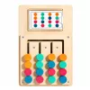 LEAN TOYS Juego de lógica de madera Asociación de colores Tarjetas con patrones 12 uds.