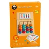 LEAN TOYS Juego de lógica de madera Asociación de colores Tarjetas con patrones 12 uds.