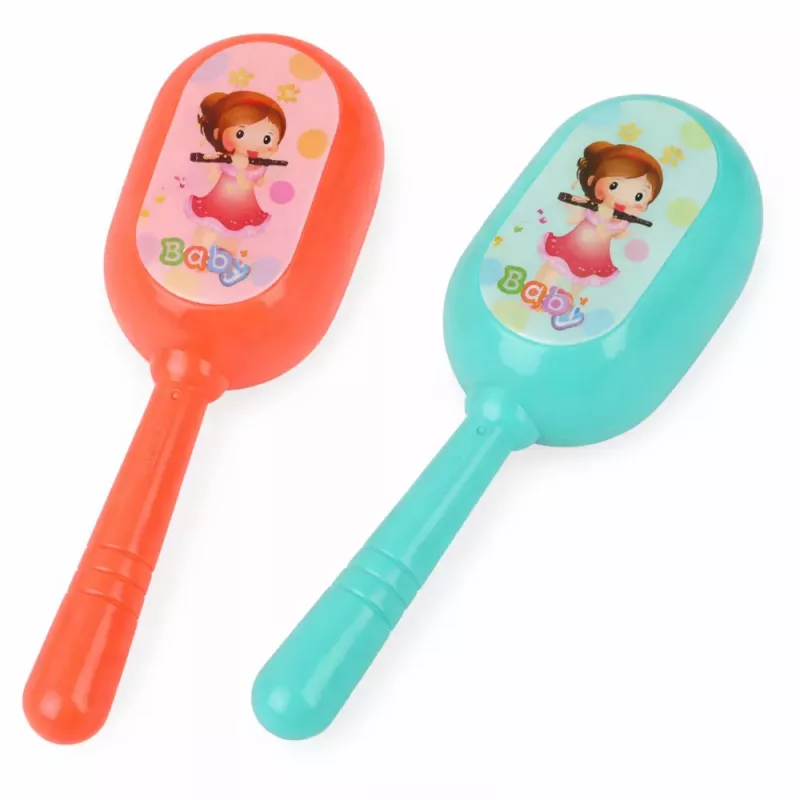 LEAN TOYS Set de instrumentos musicales para niños: Tambor, Trompeta, Sonajeros, Baquetas