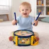 LEAN TOYS Set de instrumentos musicales para niños: Tambor, Trompeta, Sonajeros, Baquetas