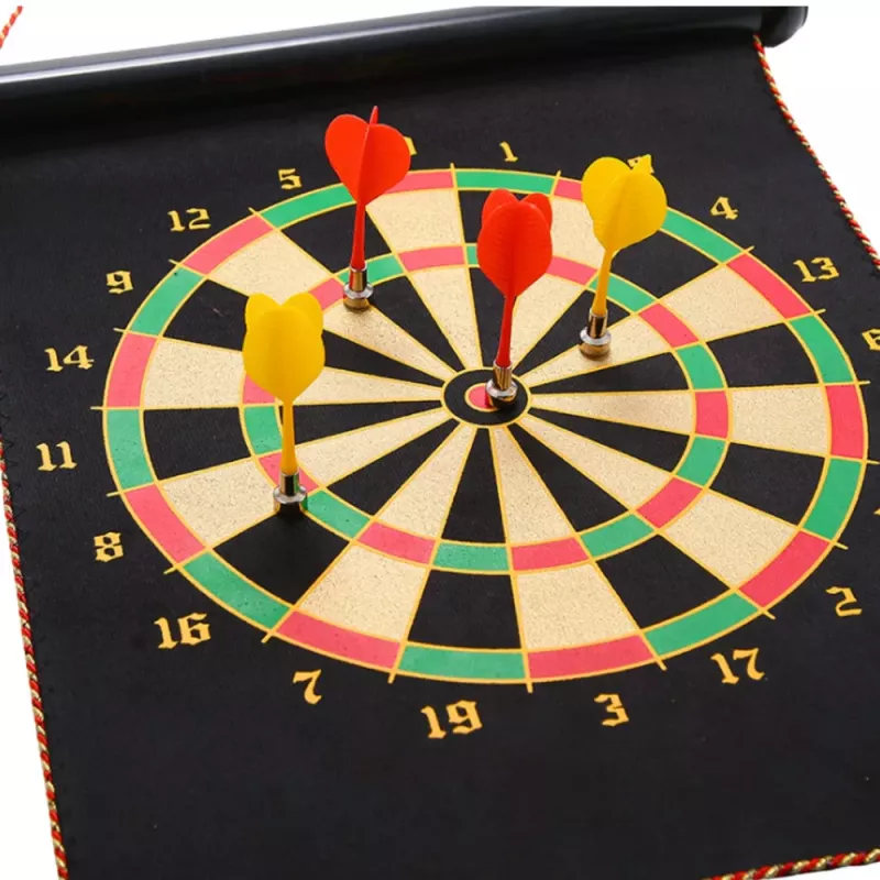 LEAN TOYS Dardos magnéticos Tablero de doble cara Tubo de dardos Set de juego de arcade