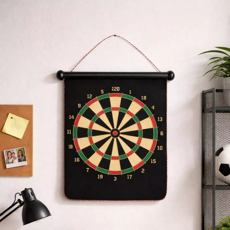 LEAN TOYS Dardos magnéticos Tablero de doble cara Tubo de dardos Set de juego de arcade